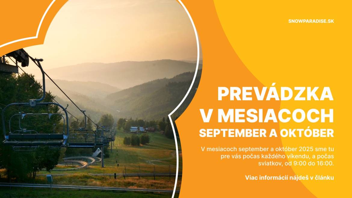 Prevádzka strediska v mesiacoch september a október 2025