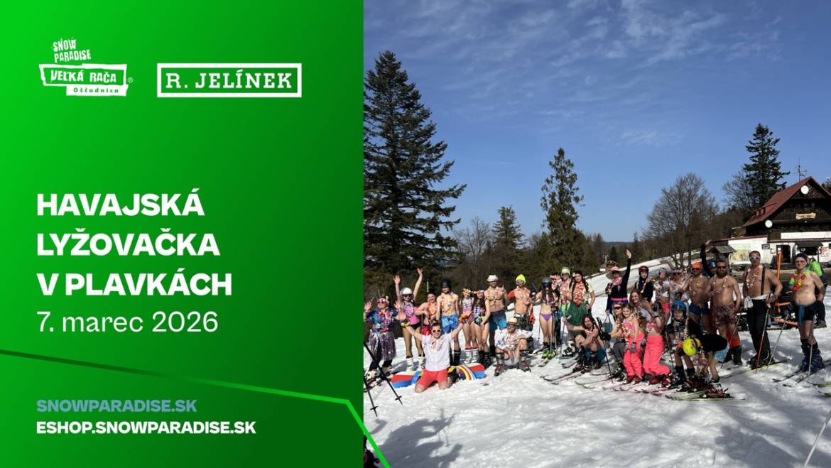 Havajská lyžovačka v plavkách