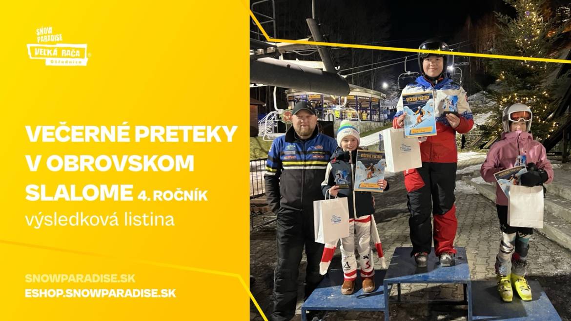 Výsledková listina – Verejné večerné preteky | 4. ročník