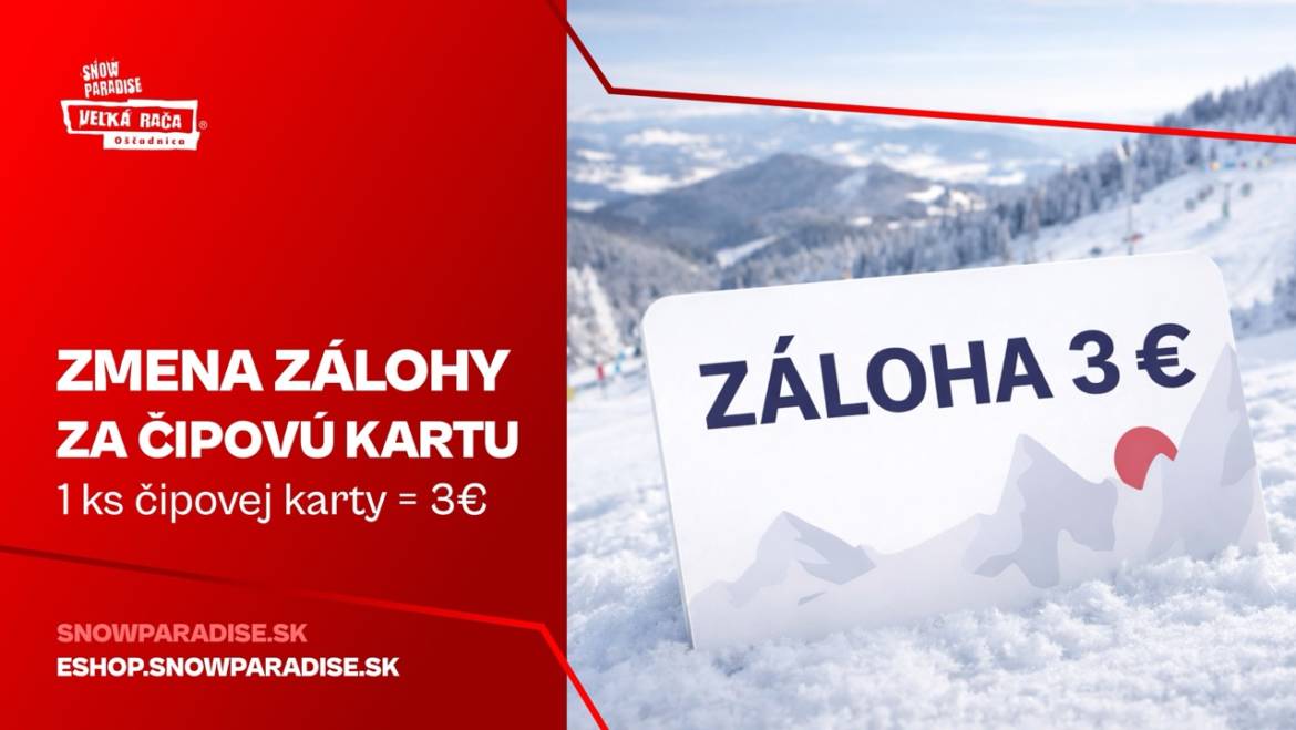 Zmena výšky zálohy za čipovú kartu