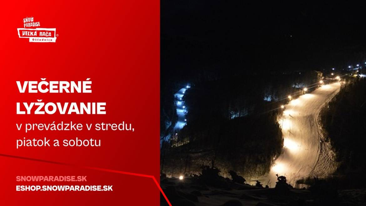 Večerné lyžovanie v Snowparadise – zmena prevádzky od 2. marca 2026